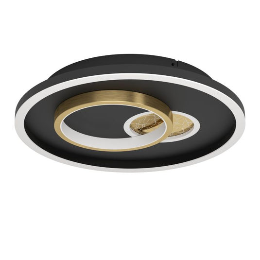 Plafon LED Preto e Dourado TIRIOLO EGLO