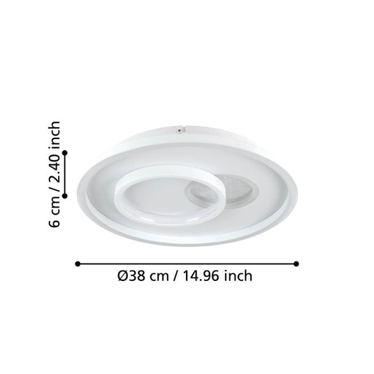 Plafon LED Branco e Prata 380 mm TIRIOLO EGLO