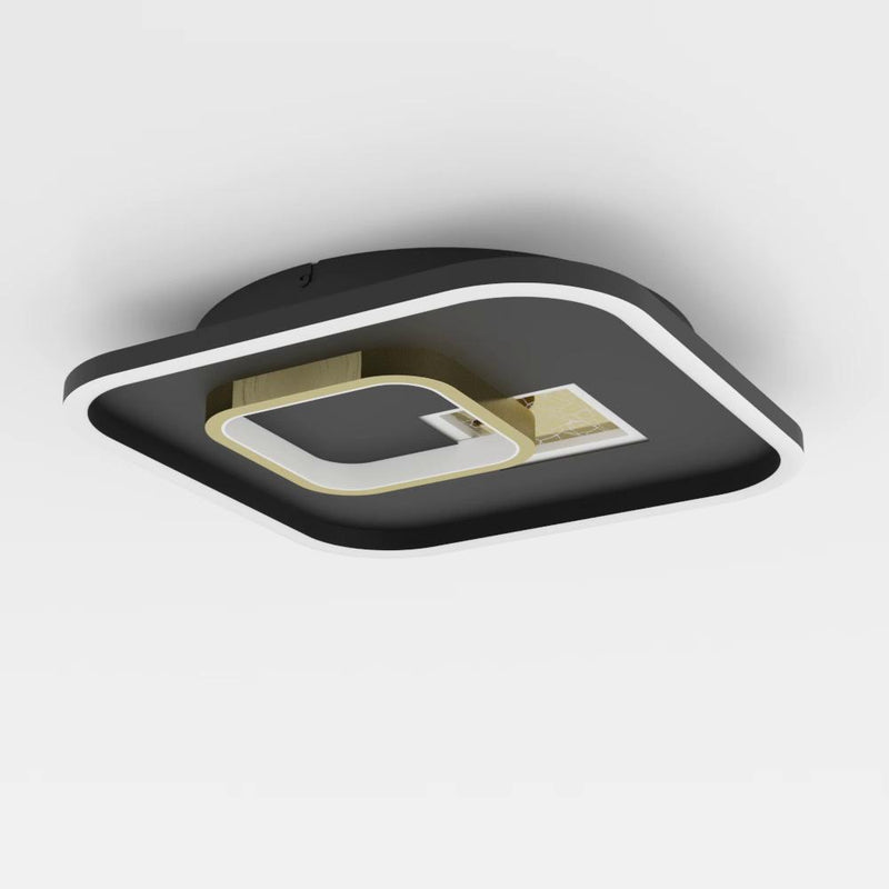 Load image into Gallery viewer, Plafon LED Preto e Dourado TIRIOLO EGLO
