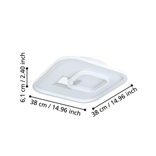 Plafon LED Branco e Prata TIRIOLO EGLO