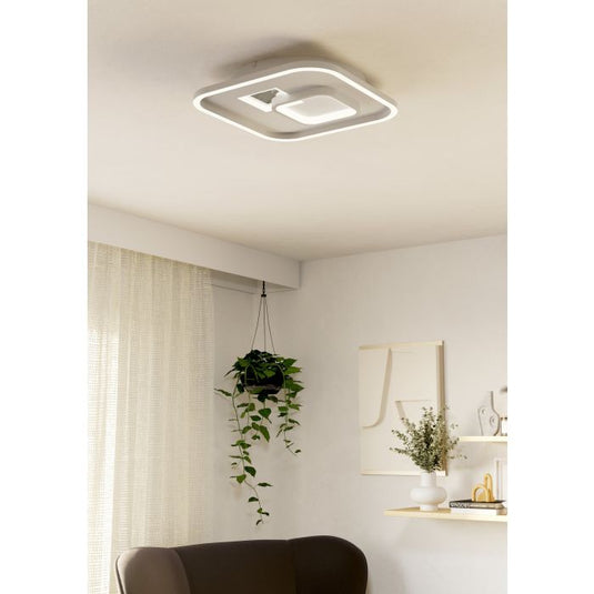 Plafon LED Branco e Prata TIRIOLO EGLO
