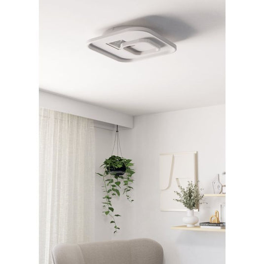 Plafon LED Branco e Prata TIRIOLO EGLO
