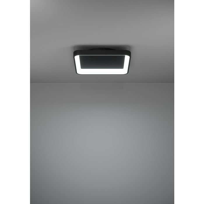 Carregue imagem no visualizador da galeriaPlafon LED Preto Quadrado 350x350 mm LORETELLO EGLO
