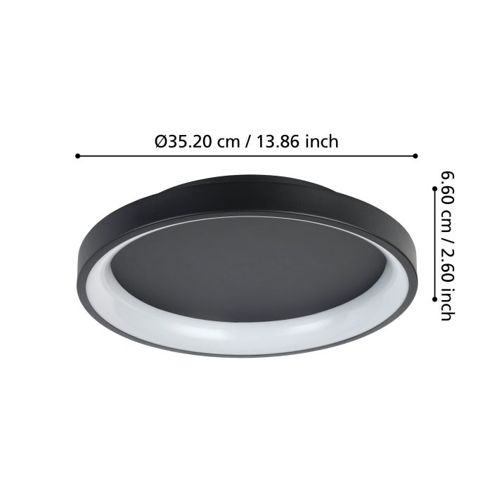Chargez l'image dans la visionneuse de la galerie, Plafon LED Preto Minimalista LORETELLO EGLO
