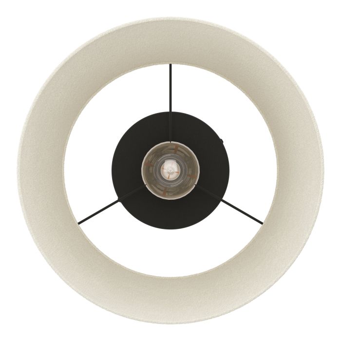 Cargue la imagen en el visor de la galería, Candeeiro de teto preto e branco em têxtil FEBRES EGLO
