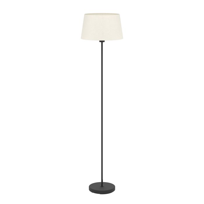 Chargez l'image dans la visionneuse de la galerie, Candeeiro de pé em Têxtil Preto e Branco FEBRES EGLO
