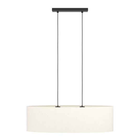 Candeeiro de teto com duas soquetes E27 em têxtil preto e branco FEBRES EGLO