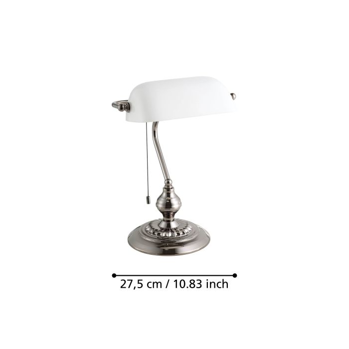 Load image into Gallery viewer, Candeeiro de Mesa Branco com Vidro Fosco BANKER EGLO
