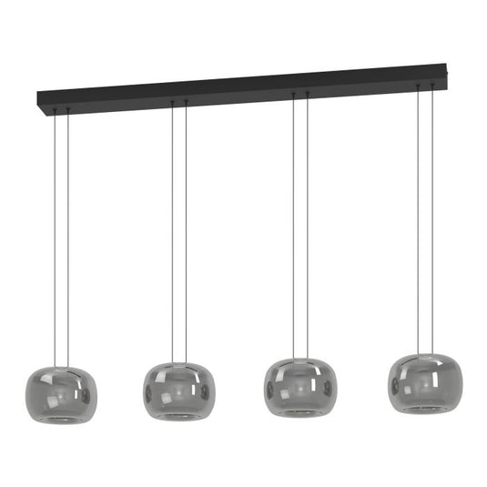 Candeeiro de teto LED com vidro fumado HORTUNAS EGLO