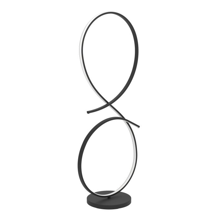 Load image into Gallery viewer, Candeeiro de pé LED com design curvo preto e branco SERPINS EGLO
