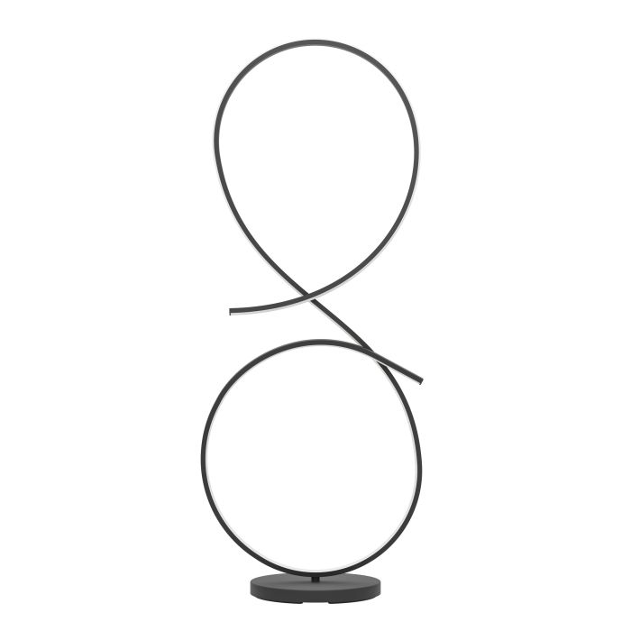 Load image into Gallery viewer, Candeeiro de pé LED com design curvo preto e branco SERPINS EGLO
