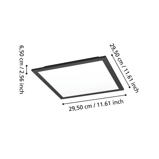 Candeeiro de teto LED moderno preto MORADILLO-Z EGLO