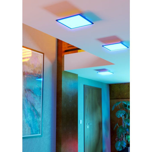Candeeiro de teto LED moderno preto MORADILLO-Z EGLO