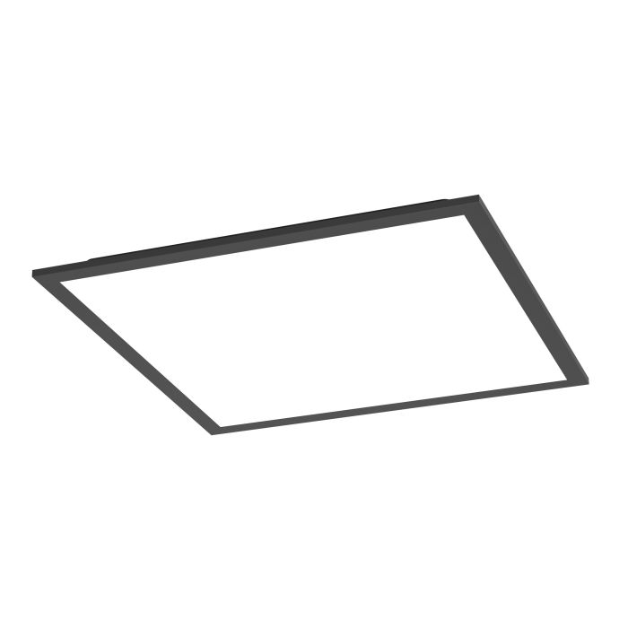 Carregue imagem no visualizador da galeriaCandeeiro de teto LED quadrado preto mate MORADILLO-Z EGLO
