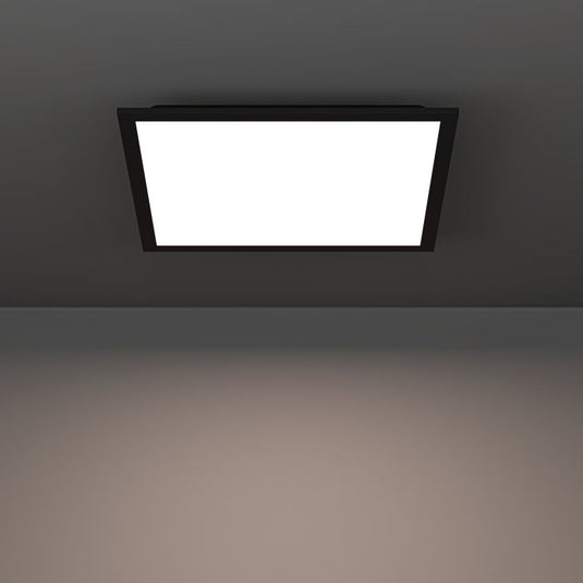 Candeeiro de teto LED quadrado preto mate MORADILLO-Z EGLO