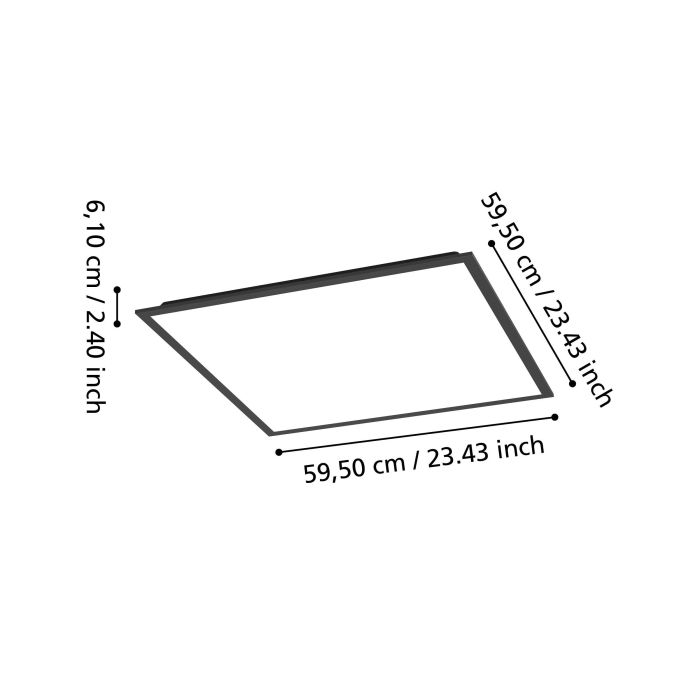 Load image into Gallery viewer, Candeeiro de teto LED quadrado com luz ajustável MORADILLO-Z EGLO
