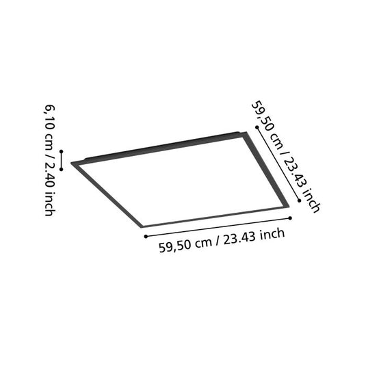 Candeeiro de teto LED quadrado com luz ajustável MORADILLO-Z EGLO