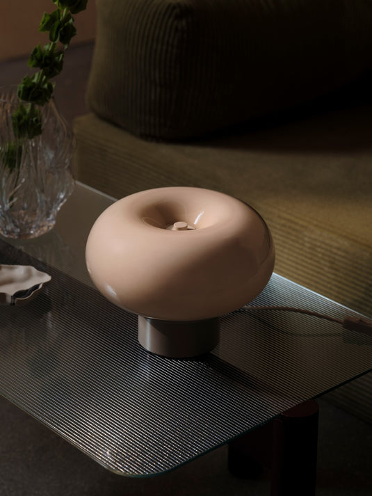 Candeeiro de Mesa em Vidro Bege MALTI NORDLUX