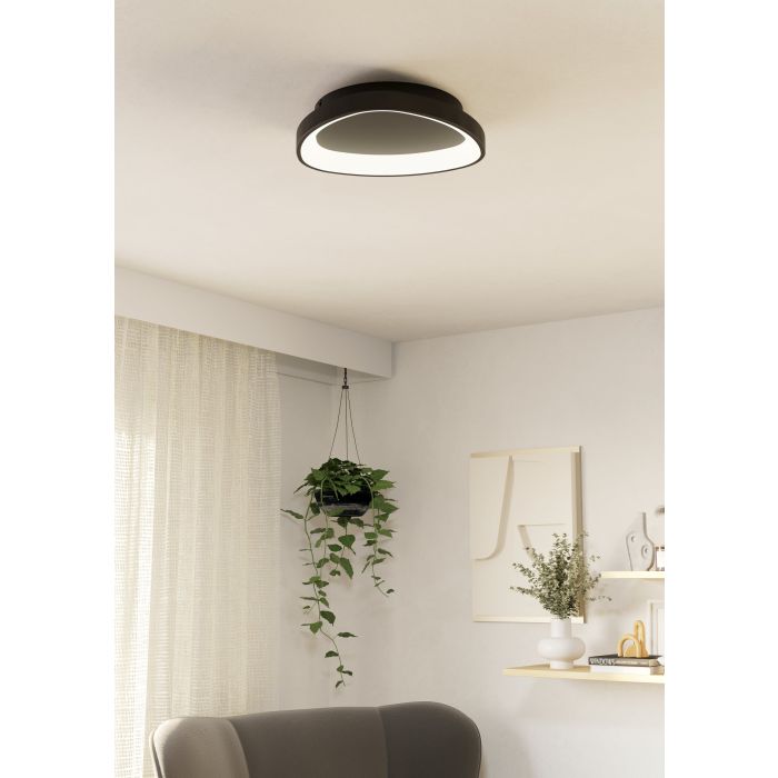 Chargez l'image dans la visionneuse de la galerie, Plafon LED Preto Moderno LORETELLO EGLO
