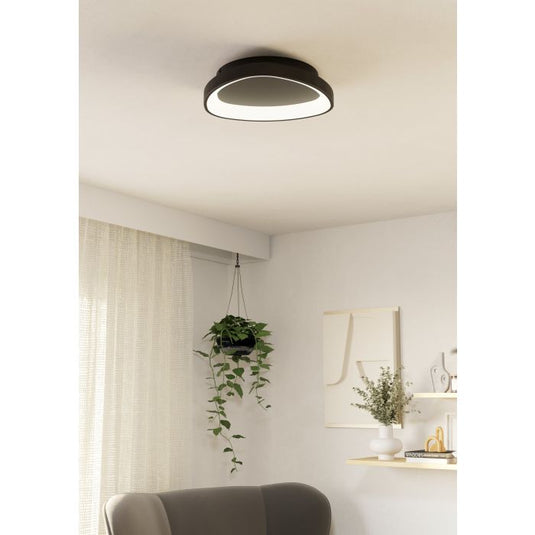 Plafon LED Preto Moderno LORETELLO EGLO