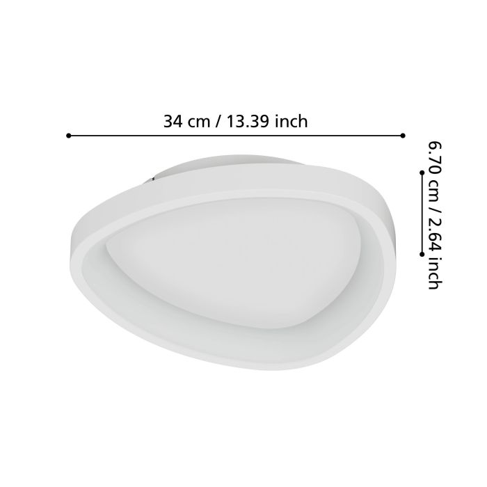 Carregue imagem no visualizador da galeriaCandeeiro de Teto LED Branco LORETELLO EGLO
