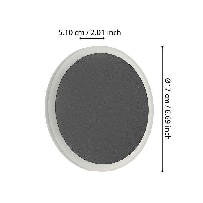Load image into Gallery viewer, Aplique de Parede LED Preto e Branco TALAMELLO 1 EGLO
