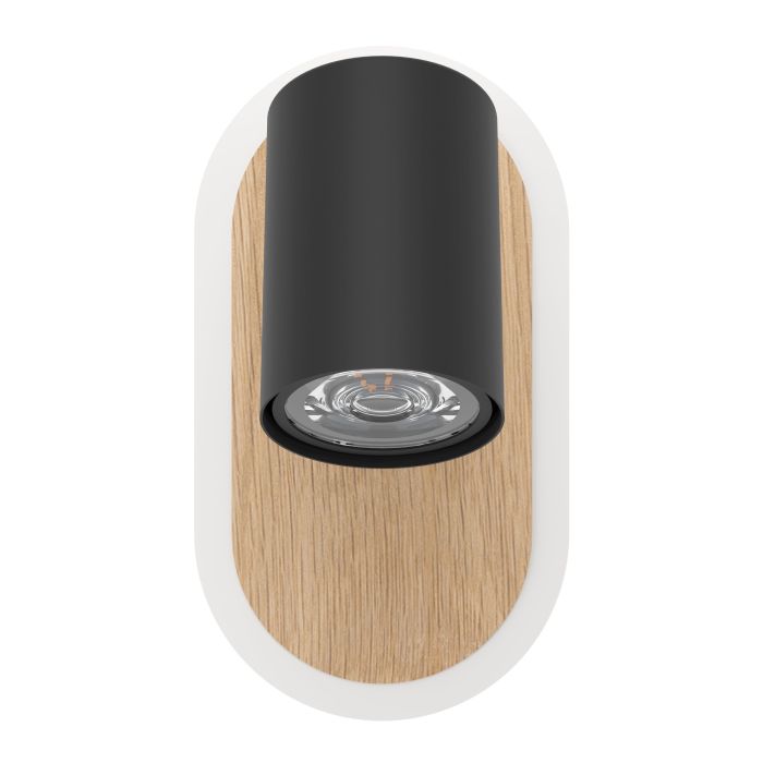 Load image into Gallery viewer, Foco LED de Parede em Madeira e Preto RIMBOCCHI EGLO
