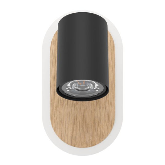 Foco LED de Parede em Madeira e Preto RIMBOCCHI EGLO