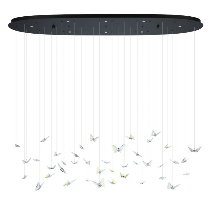 Carregue imagem no visualizador da galeriaCandeeiro de teto com borboletas em vidro iridescente ADRADOS EGLO
