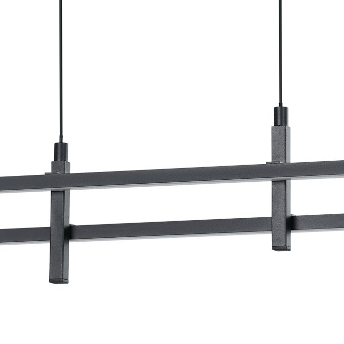 Cargue la imagen en el visor de la galería, Candeeiro de teto LED preto mate TREPILIANO EGLO
