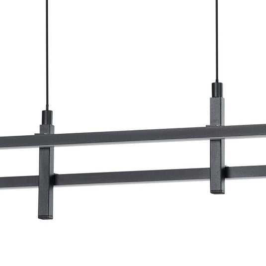 Candeeiro de teto LED preto mate TREPILIANO EGLO