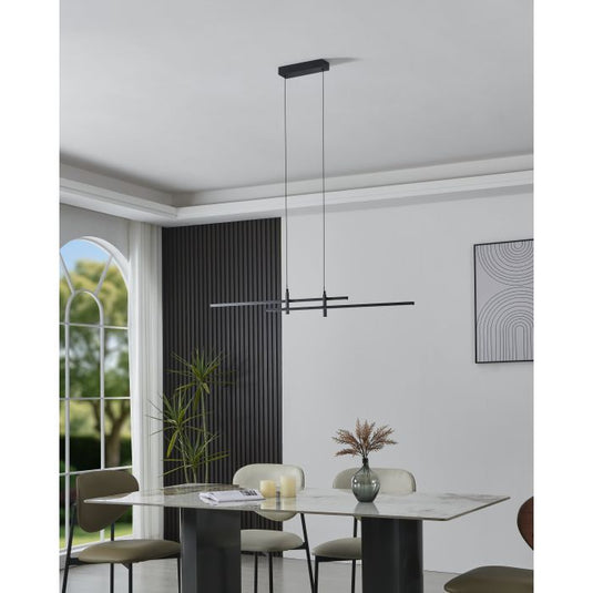 Candeeiro de teto LED preto mate TREPILIANO EGLO