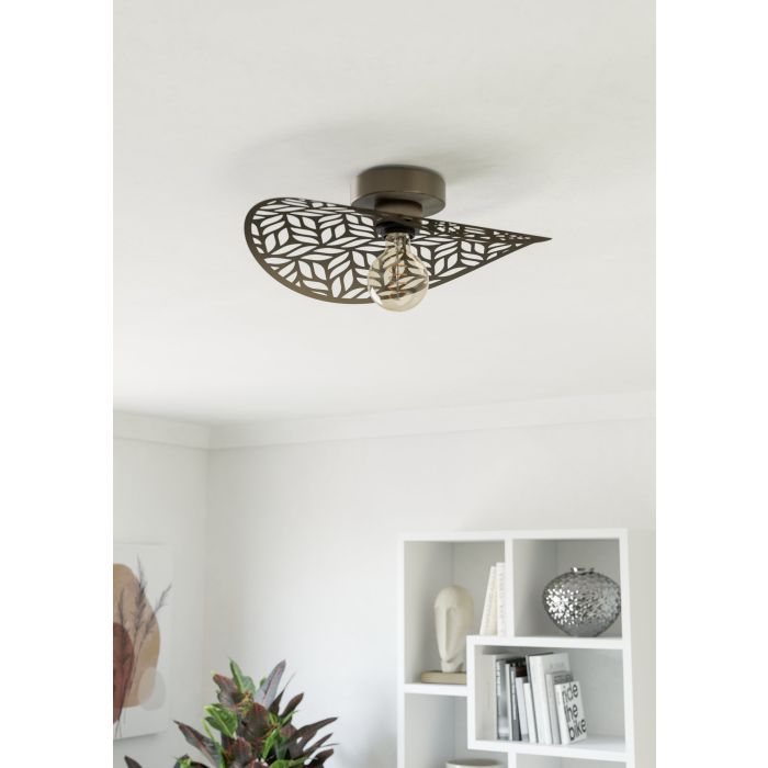 Load image into Gallery viewer, Candeeiro de teto design folha em aço bronze escovado SWABY EGLO
