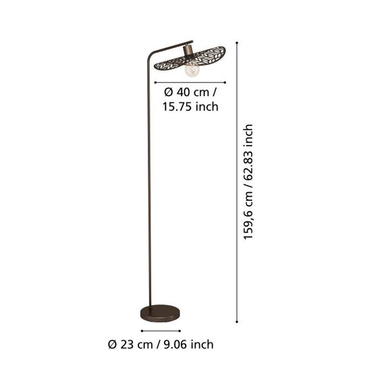 SWABY Candeeiro de Pé EGLO - Design em Bronze Escovado