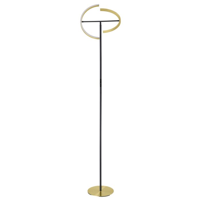 Load image into Gallery viewer, Candeeiro de pé LED CASTELPOTO EGLO – Design em latão escovado com orientação ajustável
