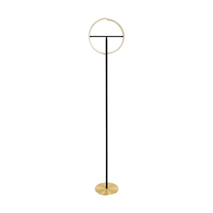 Load image into Gallery viewer, Candeeiro de pé LED CASTELPOTO EGLO – Design em latão escovado com orientação ajustável
