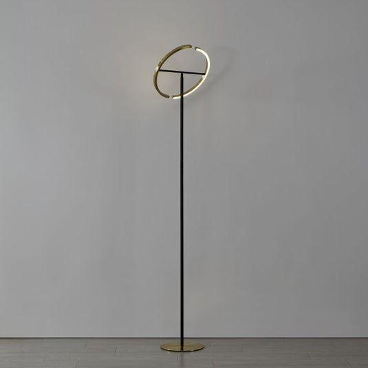 Candeeiro de pé LED CASTELPOTO EGLO – Design em latão escovado com orientação ajustável