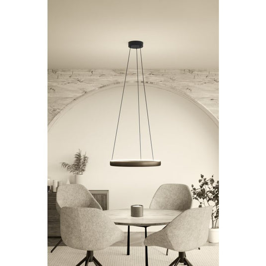 Candeeiro de teto LED em anel bronze com controlo táctil TRABUCO EGLO