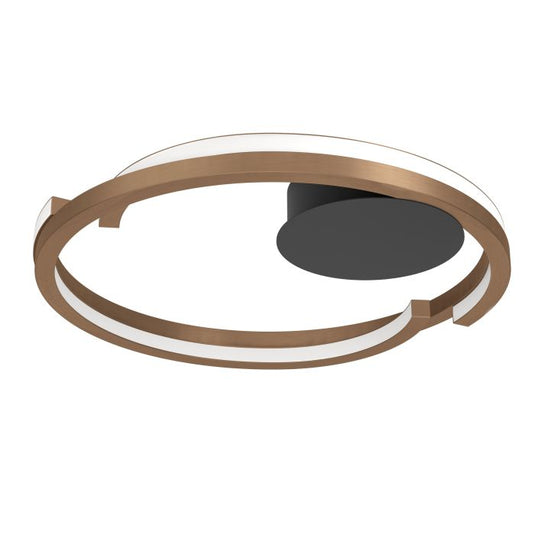 Candeeiro de teto LED com anéis metálicos bronze MEZZOMONTE EGLO