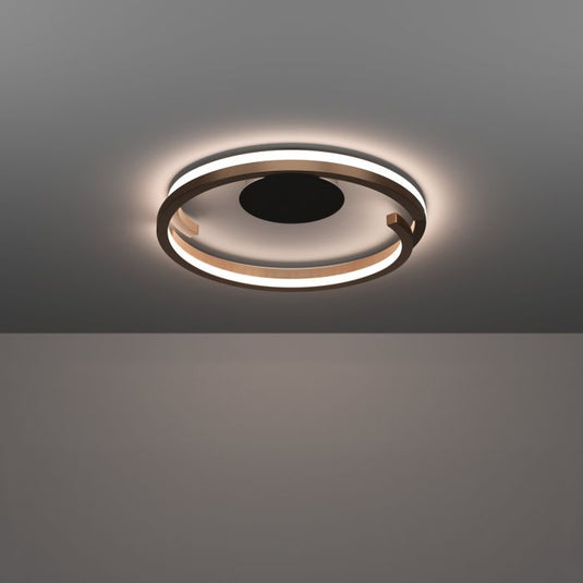 Candeeiro de teto LED com anéis metálicos entrelaçados MEZZOMONTE EGLO