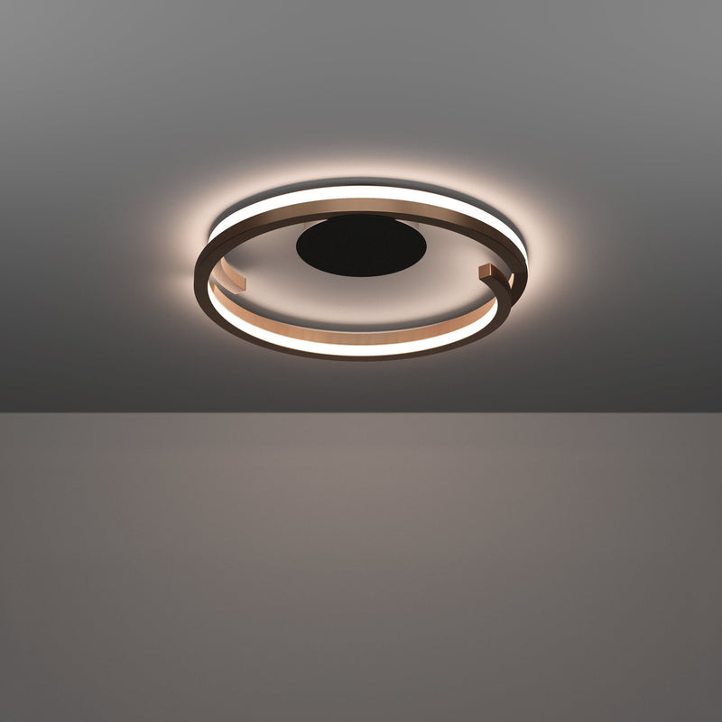 Carregue imagem no visualizador da galeriaPlafon de teto Mezzomonte, bronze, com iluminação inteligente ajustável - Eglo
