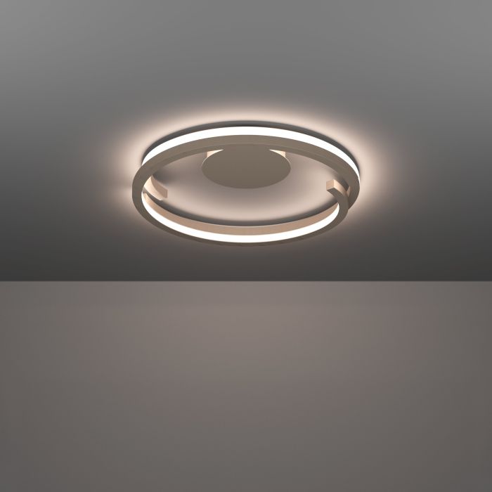 Carregue imagem no visualizador da galeriaCandeeiro de teto com anel aberto e LED regulável MEZZOMONTE EGLO
