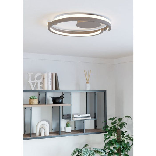 Candeeiro de teto com anel aberto e LED regulável MEZZOMONTE EGLO