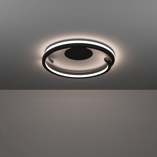 Plafon de teto Mezzomonte, preto, iluminação inteligente ajustável - Eglo