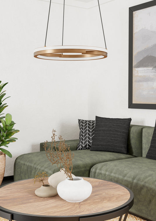 Candeeiro de teto Mezzomonte, bronze, com iluminação inteligente ajustável - Eglo