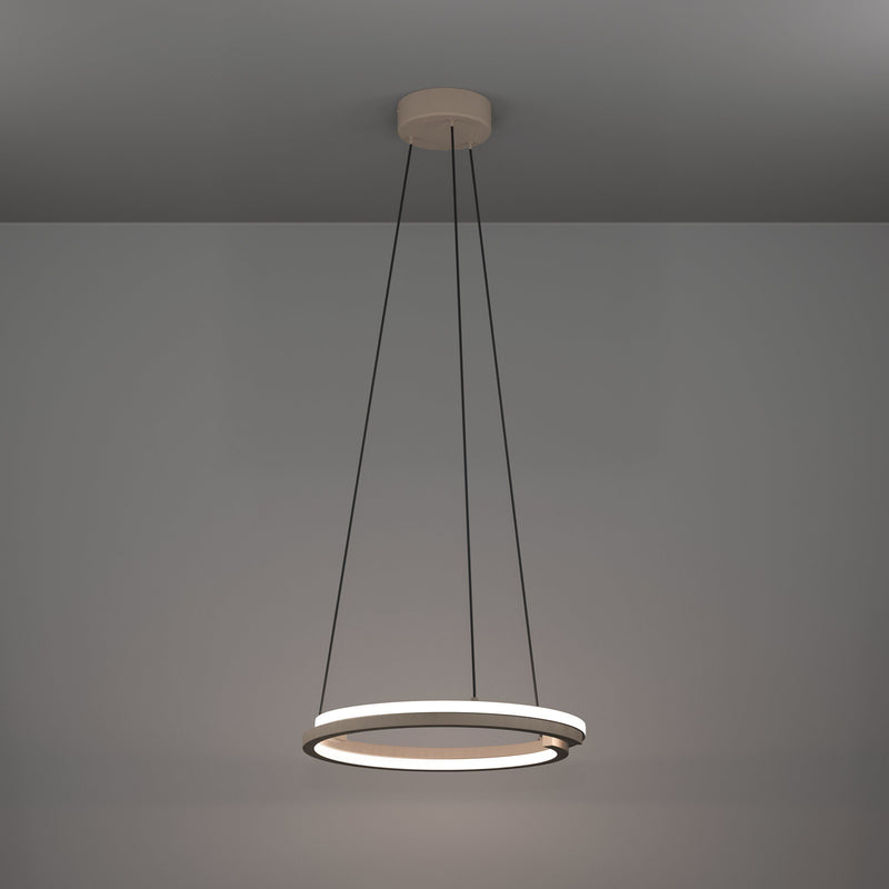 Carregue imagem no visualizador da galeriaCandeeiro de teto Mezzomonte, bege, iluminação inteligente ajustável - Eglo
