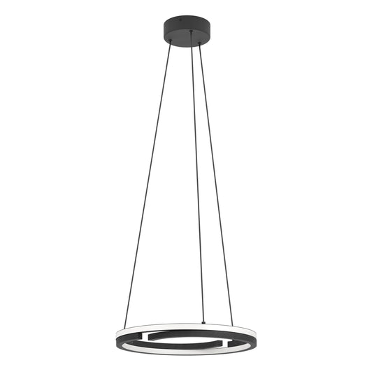 Candeeiro de teto Mezzomonte, preto, com iluminação inteligente ajustável - Eglo