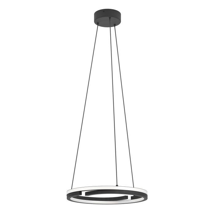 Carregue imagem no visualizador da galeriaCandeeiro de teto LED com anel duplo e controlo remoto MEZZOMONTE EGLO
