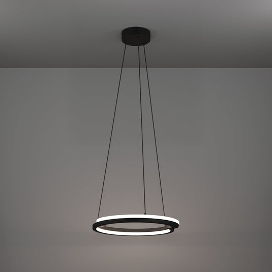 Candeeiro de teto Mezzomonte, preto, com iluminação inteligente ajustável - Eglo