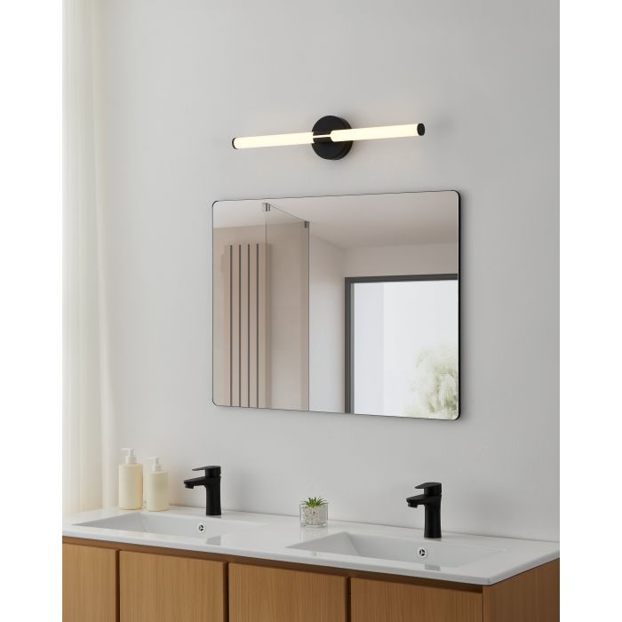 Load image into Gallery viewer, Aplique Casa de Banho Preto Mate com LED e CCT Ajustável RAMOLA EGLO
